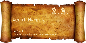 Ugrai Margit névjegykártya